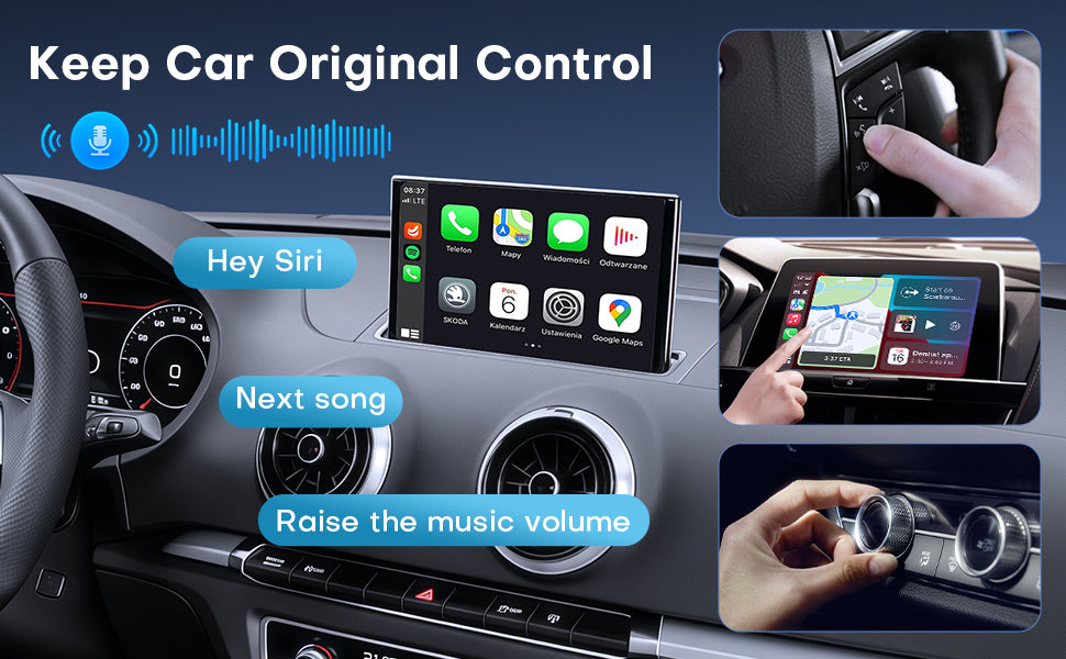 Wireless CarPlay & Android Auto Dongle, Fast Auto-Connect, Compact Plug & Play for iPhone/Android, USB/USB-C, No Delay